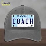 Coach Kansas Novelty License Plate Hat Unconstructed Cotton / Charcoal