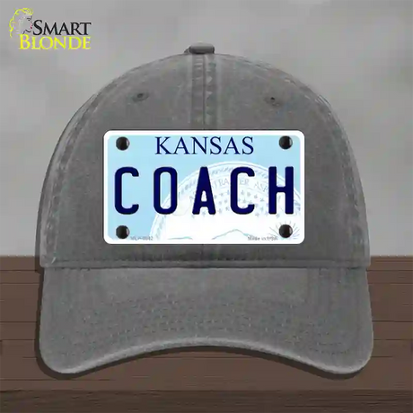 Coach Kansas Novelty License Plate Hat Unconstructed Cotton / Charcoal