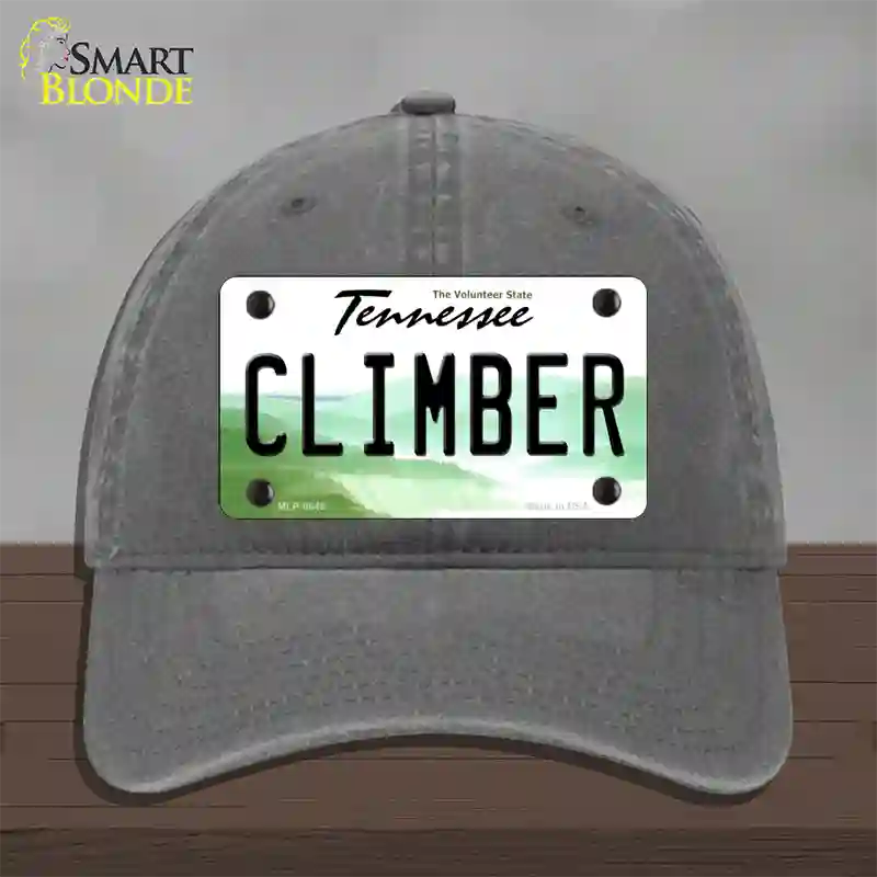 Climber Tennessee Novelty License Plate Hat Unconstructed Cotton / Charcoal