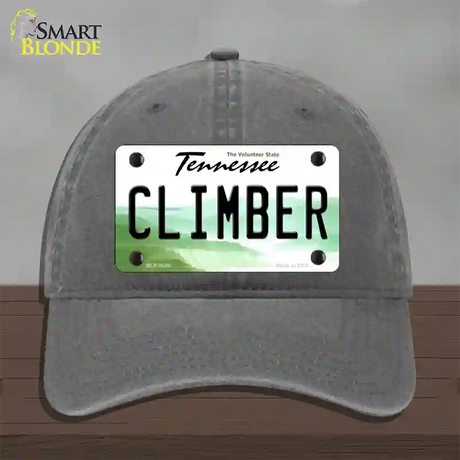 Climber Tennessee Novelty License Plate Hat Unconstructed Cotton / Charcoal