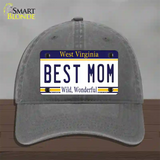 Best Mom West Virginia Novelty License Plate Hat Unconstructed Cotton / Charcoal