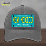 New Mexico Novelty License Plate Hat Unconstructed Cotton / Charcoal