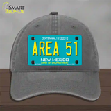 Area 51 New Mexico Novelty License Plate Hat Unconstructed Cotton / Charcoal