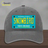 Snowbird New Mexico Novelty License Plate Hat Unconstructed Cotton / Charcoal