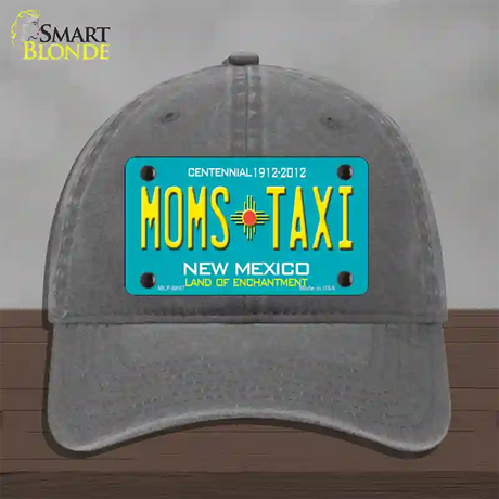 Moms Taxi New Mexico Novelty License Plate Hat Unconstructed Cotton / Charcoal