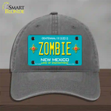 Zombie New Mexico Novelty License Plate Hat Unconstructed Cotton / Charcoal