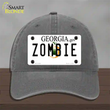 Zombie Georgia Novelty License Plate Hat Unconstructed Cotton / Charcoal