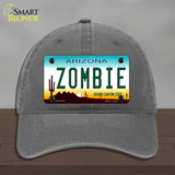 Zombie Arizona Novelty License Plate Hat Unconstructed Cotton / Charcoal