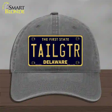 Tailgtr Delaware Novelty License Plate Hat Unconstructed Cotton / Charcoal