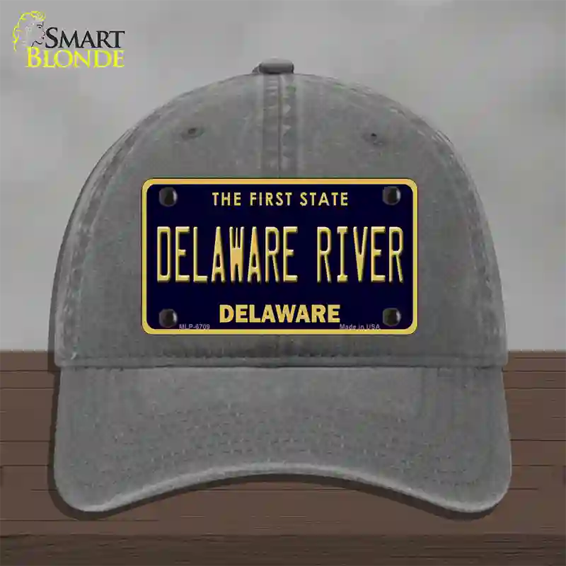 Delaware River Delaware Novelty License Plate Hat Unconstructed Cotton / Charcoal