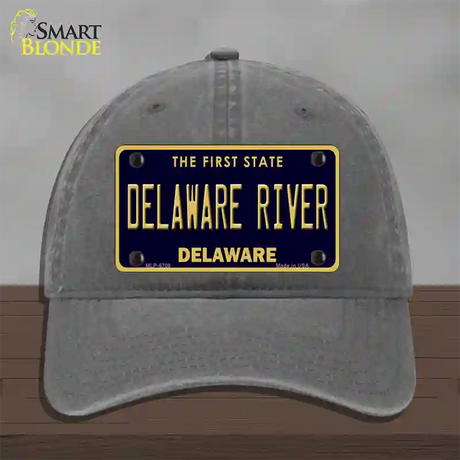 Delaware River Delaware Novelty License Plate Hat Unconstructed Cotton / Charcoal