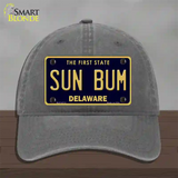 Sun Bum Delaware Novelty License Plate Hat Unconstructed Cotton / Charcoal