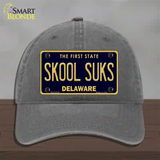 Skool Suks Delaware Novelty License Plate Hat Unconstructed Cotton / Charcoal