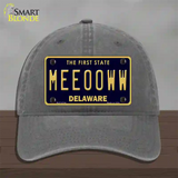 Meeooww Delaware Novelty License Plate Hat Unconstructed Cotton / Charcoal