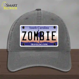 Zombie South Carolina Novelty License Plate Hat Unconstructed Cotton / Charcoal