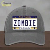 Zombie West Virginia Novelty License Plate Hat Unconstructed Cotton / Charcoal