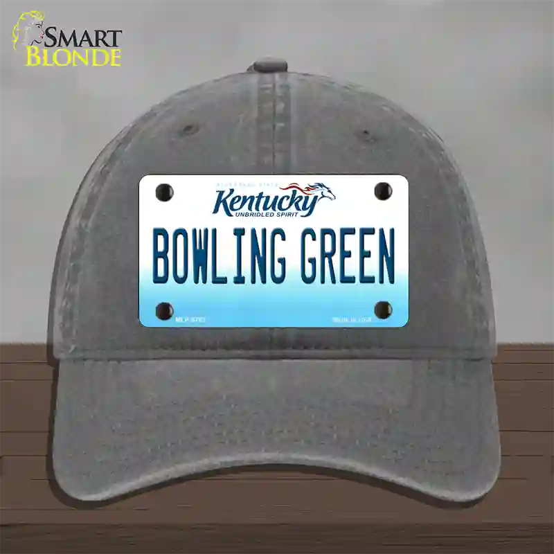 Bowling Green Kentucky Novelty License Plate Hat Unconstructed Cotton / Charcoal