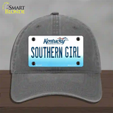 Southern Girl Kentucky Novelty License Plate Hat Unconstructed Cotton / Charcoal