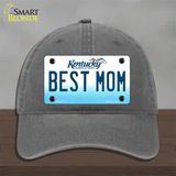 Best Mom Kentucky Novelty License Plate Hat Unconstructed Cotton / Charcoal