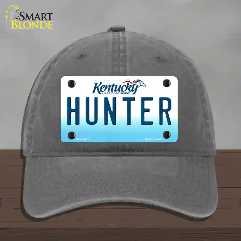 Hunter Kentucky Novelty License Plate Hat Unconstructed Cotton / Charcoal