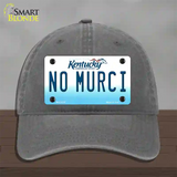 No Murci Kentucky Novelty License Plate Hat Unconstructed Cotton / Charcoal