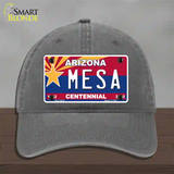 Arizona Centennial Mesa Novelty License Plate Hat Unconstructed Cotton / Charcoal