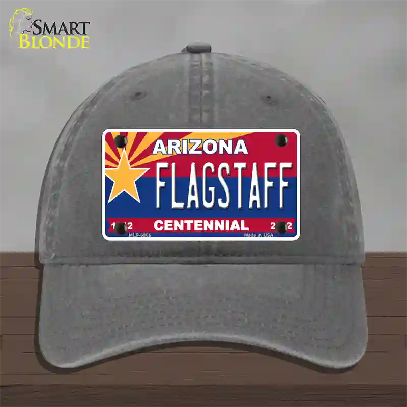 Arizona Centennial Flagstaff Novelty License Plate Hat Unconstructed Cotton / Charcoal