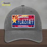 Arizona Centennial Flagstaff Novelty License Plate Hat Unconstructed Cotton / Charcoal