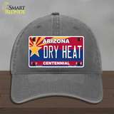 Arizona Centennial Dry Heat Novelty License Plate Hat Unconstructed Cotton / Charcoal