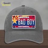 Arizona Centennial Bad Boy Novelty License Plate Hat Unconstructed Cotton / Charcoal