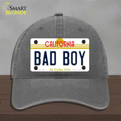 Bad Boy California Novelty License Plate Hat Unconstructed Cotton / Charcoal