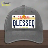 Blessed California Novelty License Plate Hat Unconstructed Cotton / Charcoal