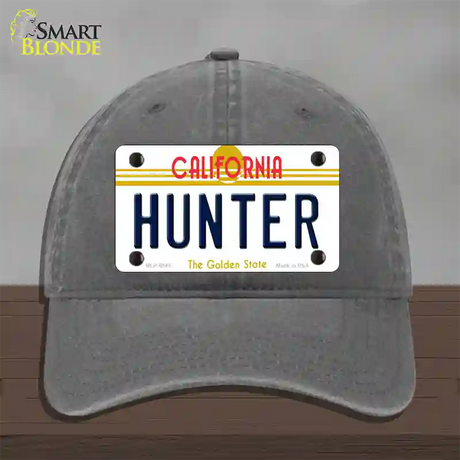 Hunter California Novelty License Plate Hat Unconstructed Cotton / Charcoal