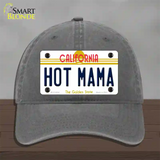 Hot Mama California Novelty License Plate Hat Unconstructed Cotton / Charcoal