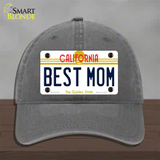 Best Mom California Novelty License Plate Hat Unconstructed Cotton / Charcoal