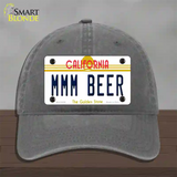 MMM Beer California Novelty License Plate Hat Unconstructed Cotton / Charcoal