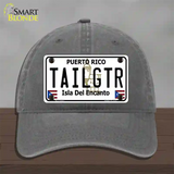 Tailgtr Puerto Rico Novelty License Plate Hat Unconstructed Cotton / Charcoal