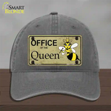 Office Of Queen Bee Novelty License Plate Hat Unconstructed Cotton / Charcoal