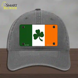 Shamrock Irish Flag Novelty License Plate Hat Unconstructed Cotton / Charcoal