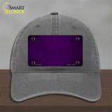 Purple Oil Rubbed Solid Novelty License Plate Hat Unconstructed Cotton / Charcoal