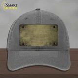 Gold Oil Rubbed Solid Novelty License Plate Hat Unconstructed Cotton / Charcoal