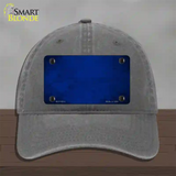 Royal Blue Oil Rubbed Solid Novelty License Plate Hat Unconstructed Cotton / Charcoal