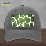 Lime Green White Giraffe Oil Rubbed Novelty License Plate Hat Unconstructed Cotton / Charcoal