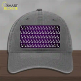 Purple White Anchor Oil Rubbed Novelty License Plate Hat Unconstructed Cotton / Charcoal