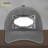 Black White Anchor Scallop Oil Rubbed Novelty License Plate Hat Unconstructed Cotton / Charcoal