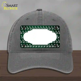 Green White Anchor Scallop Oil Rubbed Novelty License Plate Hat Unconstructed Cotton / Charcoal