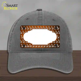 Orange White Anchor Scallop Oil Rubbed Novelty License Plate Hat Unconstructed Cotton / Charcoal