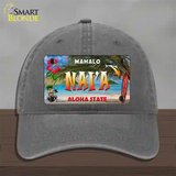 Naia Hawaii State Novelty License Plate Hat Unconstructed Cotton / Charcoal