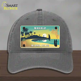 Mahalo Pineapple Hawaii Blank State Novelty License Plate Hat Unconstructed Cotton / Charcoal