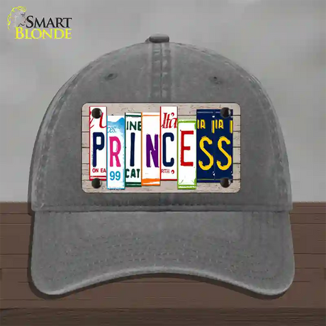 Princess License Plate Art Wood Novelty License Plate Hat Unconstructed Cotton / Charcoal